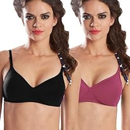0026 Women's Heavily Padded T Shirt Bra | Seamless, Wire Free, Perfect Design for Low Neckline Outfits | Skin Friendly Polyster Used for All Day Comfort (Pack of 2)-picture-6