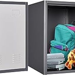 KAER 3.5CUB Locker Storage Cabinet, 19.7"H Metal Locker Storage Cabinet With 1 Door, Small Metal Locker, Lockable Storage Cabinet, For Employees, Office, Kids Locker - Assembly Required (Elegant Gray)-image-82
