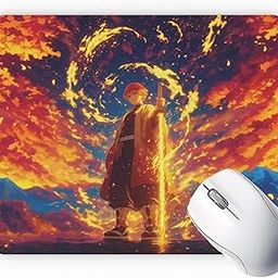 FUSION CITY Demon Slayer Zenitsu Agatsuma Anime Mousepad - 8.5 x 7 inch, 3mm Thick, Smooth Surface & Anti-Slip Rubber Base - Includes 4 Free Anime Stickers - Ideal for PC, Laptop, Gaming Mousepad-image-80
