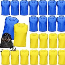PULUOMASI 12/24/48PCS Pinnies Youth Team Pennies for Sports Kids and Scrimmage Vests for Soccer Basketball Jersey Practice-image-74