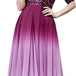 Womens Faux Georgette Sequence Embroidered Ankle Length Anarkali Gown-image-69