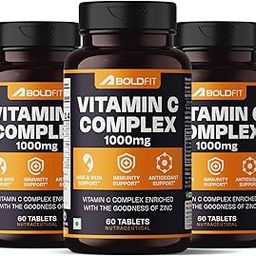 Boldfit Vitamin C Tablets for Men & Women with Amla & Orange Extract and Zinc Supports Energy, Immunity, and Skin Health - 180 Tablets-image-25