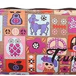 Trunkit Design Canvas Zipper Pouch for Women Set of 2 (Brown)-32
