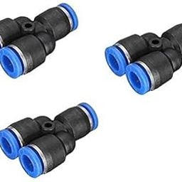 8mm Pneumatic Y Union Push to Connect quick Connector Air Fitting 3 Way Port Tube Plastic Splitter Pipe Joint Connector (3- Pcs)-image-56