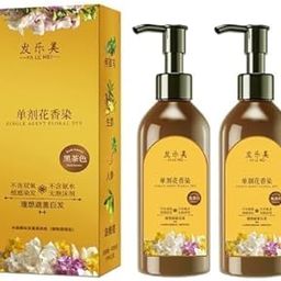 Japanese Hair Dye Shampoo for Women & Men All Hair Types Natural & Long-Lasting Color Ammonia-Free Paraben-Free Plant-Based Dye Home Color Solution (Pack of 2, 300ml) (Pack of 2)-54