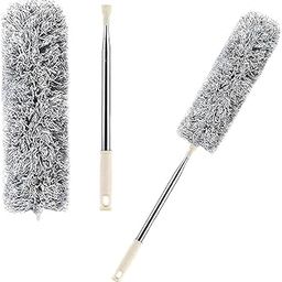 Extendable Microfiber Duster & Bendable for High Ceiling Fans, Window Blinds, Furniture-image-5