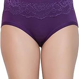 Women Modal & Lace Full Coverage Mid Rise Hipster Panty Brief, Size-XL-picture-54