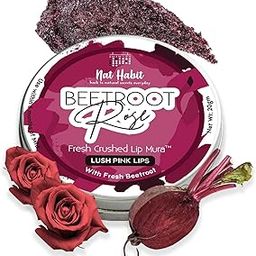 Nat Habit Beetroot Rose Lip Care - Lip Mask & Scrub, Dry & Dark Lips Lightening, Vitamin E, Chemical Free (12gm, 1)-16