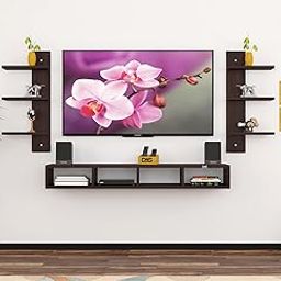 Harries TV Entertainment Unit/Set TOP Box Stand with Wall Shelves and Display Rack Flowery WENGE Large- Ideal for UP to 55 INCH Screen (Medium)-14