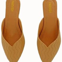 Parvish Comfortable Carmel Brown bellies Open Juti Slippers/flipflop For Women & Girls-image-19