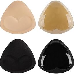 VIHANCOSticky Push Up for Women Girls Adhesive Bra Inserts Breathable Push Up Pads for Women Swimsuit and Bikini Adhesive Breast Pads Sponge Bra Inserts Sticky Bra Cup Skin and Black(1 Pair)-image-70