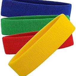 Workout Headband for Women & Men - Moisture Wicking & Non-Slip Exercise Hairband or Sports Sweatband -Ideal for All Sports Like Tennis, TT, Badminton, Running and Yoga (4 PC)-image-41