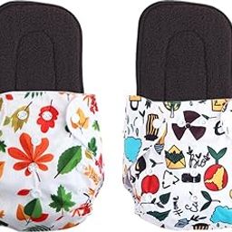 Kogar Print Reusable Cloth Diapers + Insert Pad Washable 100% Absorption 0-3 Yr)-15