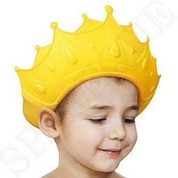Baby bath Shower Cap,Bath Visor hat for Eye and Ear wash Protection,Adjustable Silicone Bathing Crown Waterproof Shampoo hat for Washing Hair, Shower Bathing Protection Bath Cap for Toddler, Baby, Kids, Children(MULTI COLOUR)-38