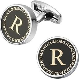 Exclusive Collection Alphabet Letters Stainless Steel Statement Cufflinks for Men-39
