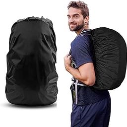 AARUX Waterproof Rain Cover for Backpack Bags, Rain Cover for Bags with Storage Pouch, Rain Cover for School College Office Bags Specially for Trekking & Camping Traveling Cycling (Black)-picture-16
