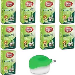 Happy Nights Herbal Mosquito Repellent | Prevent from Dengue | Air Freshener | Completely Herbal-safe for Children (Pack of 9 Refill plus 1 machine)-image-11