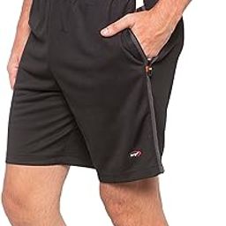 ’ Men's Polyester Shorts – Instadry Long Shorts with Elastic Waist & Zip Pockets | Breathable Activewear for Gym, Running, Workouts, Jogging, Training, Fitness, Sports-picture-1