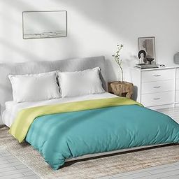 DDecor - Pack of 1 Turquoise Plain 100% Cotton Reversible Double Quilt-image-39