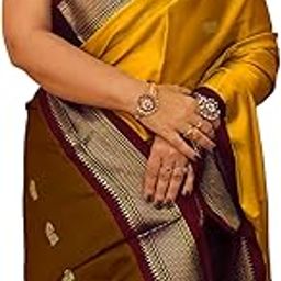 Paithani border saree sico silkHandloom Silk Saree Set with Blouse Piece for Women's Special Occasions women's sarees type of kanjivaram-image-6