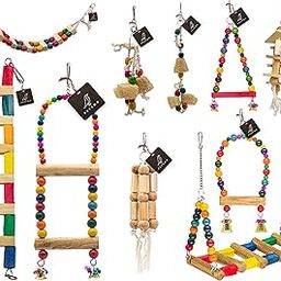 PETZOO Bird Toys Combo of 10 Cage Accessory for Budgies, Cockatiels, Love Birds, African Grey Parrots & All Big Birds and Parrots-28
