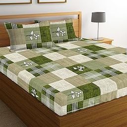 BSB HOME Double Floral Bedsheet with 2 Pillow Covers | 144 TC Soft Brushed Microfiber - Breathable & Wrinkle Free - 3 Pcs Set Multicolour, Maroon & White-20