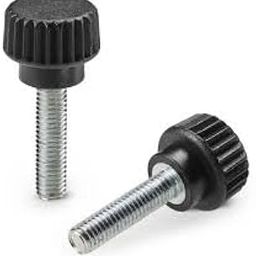GK MART M5 x 15mm (1.5 cm) Thread Length x 15 mm Head Diameter Plastic Black Clamping knobs - 5 Nos-image-2