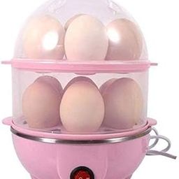 LUCC1N Double Decker Plastic Egg Boiler | Stainless Steel Heating Plate | Measuring Cup | Compact | Dishwasher Safe, 500 ml-32
