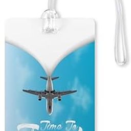 Time to Treval (LT-03) Luggage Tags, Bag Tag Travel Id Labels Tag for Baggage Suitcases Bags with Silicon| Multicolor-34