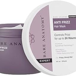 Bare Anatomy Anti Frizz Hair Mask | Frizz Control Upto 24 hours | Powered By Hyaluronic Acid & Fatty Acids | For Deep Conditioned & Frizz Free Hair | Sulphate & Paraben Free | Women & Men | 250g-3