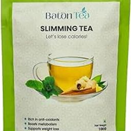 Baton Slimming Tea for Men & Women | Herbal Green Tea For Detox with Garcinia Cambogia | Plant Based | Loose Leaf Blend with Herbs & Spices | Wellness & Healthy | Refreshing & Soothing | For Men And Women | Zero Sugar - Non-Bitter (100g)-image-98