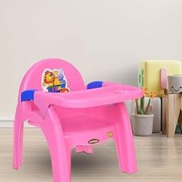 Prima Detachable Baby Desk Plastic Chair 130 | High Chair | Eating | Feeding Booster Seat With Detachable Tray, Pink-picture-17