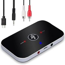 Bluetooth 5.0 Transmitter Receiver for TV to Headphones, 2-in-1 Bluetooth AUX Adapter with 3.5mm Aux RCA Cable for Car Home Stereo PC Speaker Amplifier-image-78
