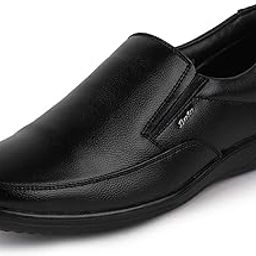 Men's 851-6012-40 Black Formal Dress Slip On Shoes (6 UK)-image-2