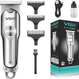 VGR V-071 Cordless Professional Hair Clipper Runtime: 120 Min Trimmer For Men With 3 Guide Combs (Silver) Standard,Battery Powered, 1 Count-31