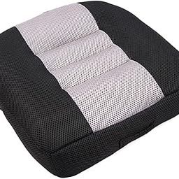 Car Booster Seat Cushion Heightening Height Boost Mat,Breathable Mesh Portable Car Seat Pad Fatigue Relief Suitable for Trucks,Cars,SUVs,Office Chairs,Wheelchairs (Black&Grey)-image-33