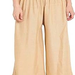 Lovclick Fashion Womens Regular Fit Rayon Elastic Waist Plain Palazzo Pant_Beige_XXL-image-47