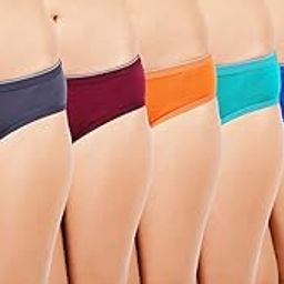 Womens Cotton Outer Elastic Hipster Panties for Womens Combo, Multi Coloured - (Pack of 6)-image-84