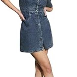 Blue Blast Denim Front Button Mini Dress-image-69