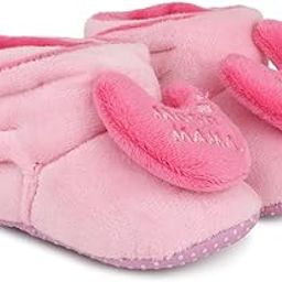 Superminis Baby Girls and Baby Boys Ankle Length with Moon Mumma Design Soft Base Booties/Shoes (3-9 Months, Pink & Magenta)-image-7