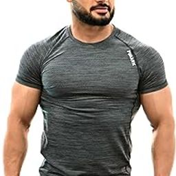 Men's Round Neck Slim Fit Gym Sports Tshirt-image-47