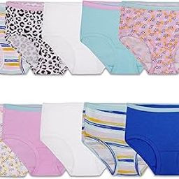 Girls' Cotton Brief Underwear, Assorted-picture-55