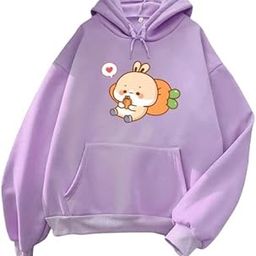 PDK Fashion Bunny Carrot Print Hooded Neck Sweatshirt Fleece Fabric Long Sleeves Front Pocket Winter Wear Hoodies-image-19