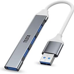 TEQTA 4 in 1 Type A Portable USB Hub 3.0 Docking Station for Laptop, Mac & PC, Easy Travel 4 Port USB Hub Splitter with 5 Gbps Data Transfer USB Port (Grey)-image-39