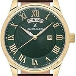 Green Premium Men's Analog Watch With Leather Strap - DK.1.13819-4-image-2