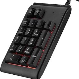 Acogedor USB Mechanical Numeric Keypad, Waterproof Lightweight 19 Keys Mini Number Pad for Laptop PC, with 3-Color Breathing Lights-12