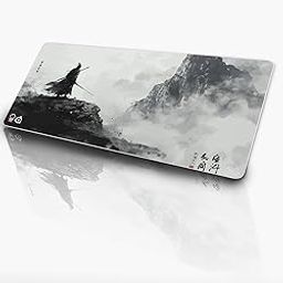Black Halo Large Extended Mouse Pad for Laptop Desktop PC Gaming Mousepads - Anti-Skid Rubber Base - Smooth Surface - 595MM x 290MM x 3MM (Ghost of Tsushima) - NO Stiched Ends-22