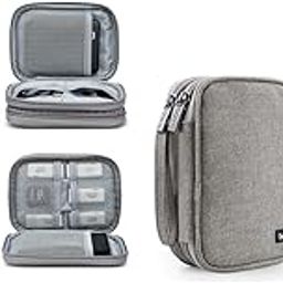ZORBES® Carrying Case for Ssd Hard Drive Storage Bag Double Layer for Two 2.5 Inch Ssd Hard Drive Oxford Cloth Accessory Bag Not Include Ssd Accessories Grey X 2-13