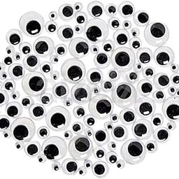 WAAOME 200 PCS Round Googly Eye Mix Size, Wiggle Eye, for USE in Craft Making Googli Eye Stuffed, Soft Toys, Dolls,DIY, Craft Decoration(AB520)-image-26