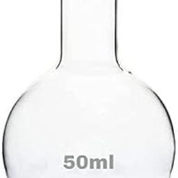 Cometek Laboratory Boiling Flask, 50ml - Borosilicate Glass - Round Bottom, Narrow Neck-9